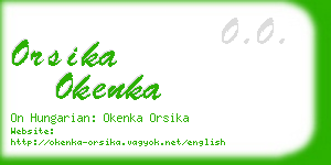 orsika okenka business card